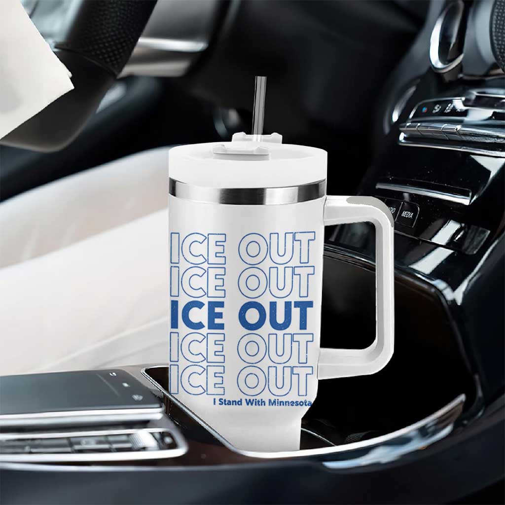 ICE Out Tumbler With Handle I Stand With Minnesota Minneapolis Anti ICE