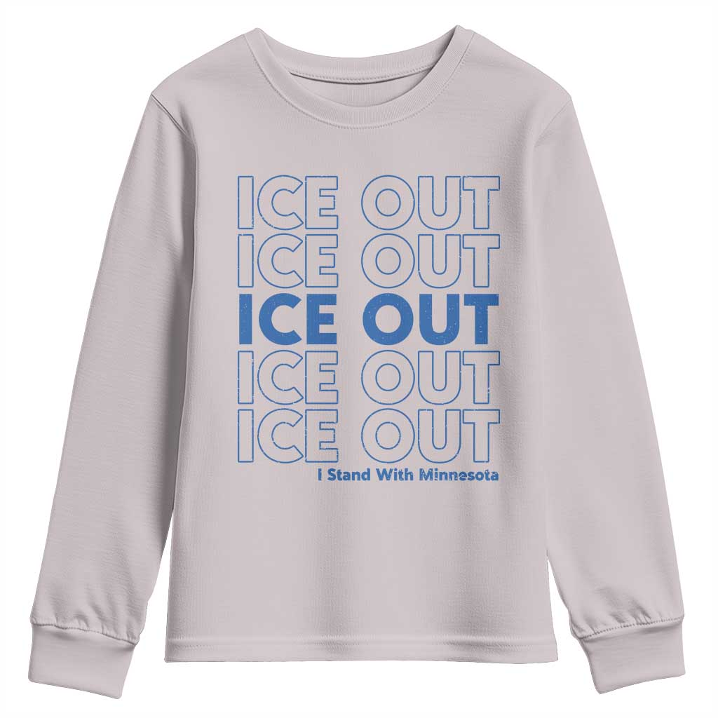 ICE Out Youth Sweatshirt I Stand With Minnesota Minneapolis Anti ICE