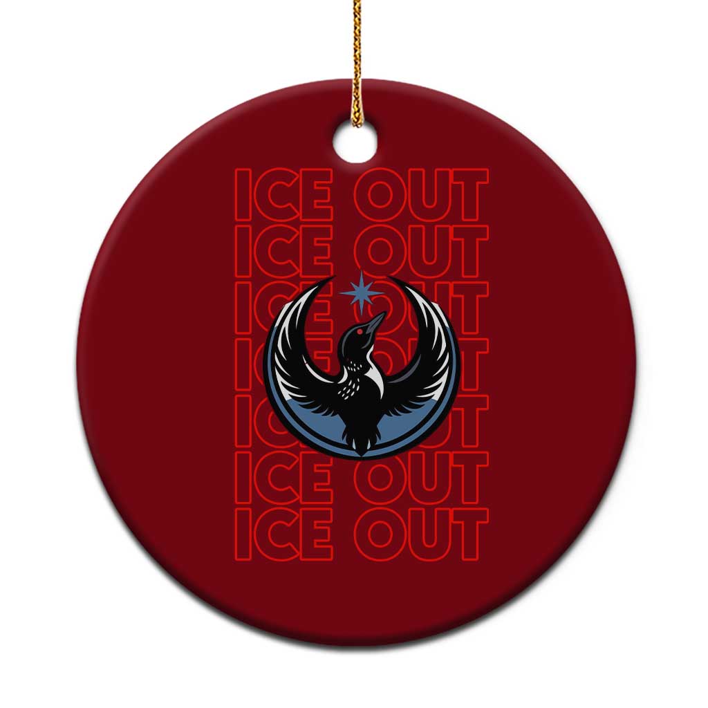 ICE Out Ceramic Ornament Minneapolis Resist Anti ICE Immigration Protest