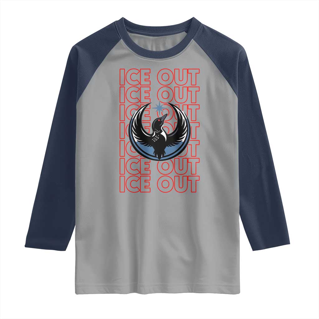 ICE Out Raglan Shirt Minneapolis Resist Anti ICE Immigration Protest