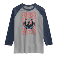 ICE Out Raglan Shirt Minneapolis Resist Anti ICE Immigration Protest