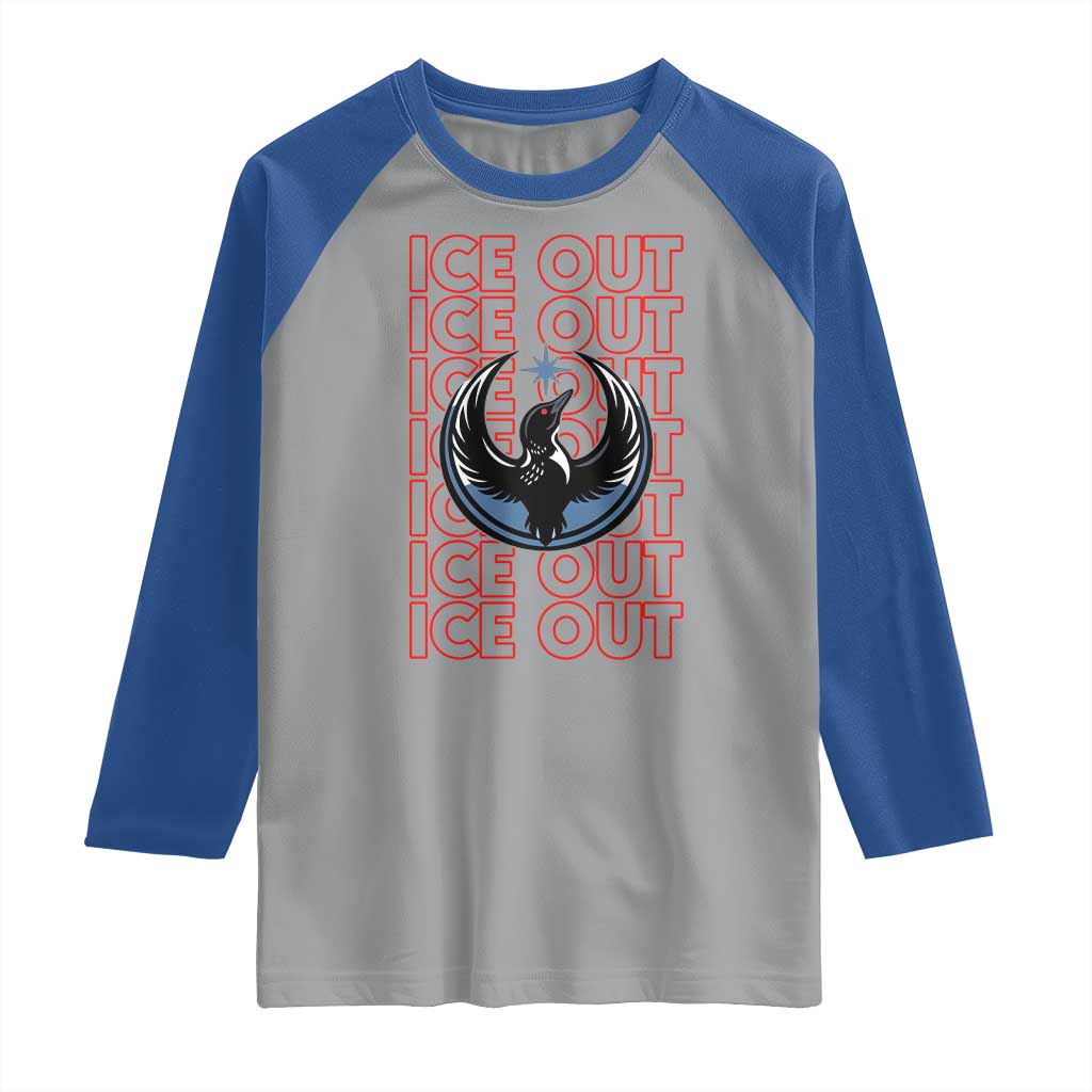 ICE Out Raglan Shirt Minneapolis Resist Anti ICE Immigration Protest