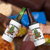 Funny Raccoon St Patricks Day 4 in 1 Can Cooler Tumbler If I'm Moody Give Me Foody