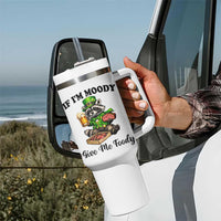Funny Raccoon St Patricks Day Tumbler With Handle If I'm Moody Give Me Foody
