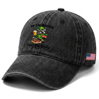 Funny Raccoon St Patricks Day Washed Cotton Baseball Cap If I'm Moody Give Me Foody