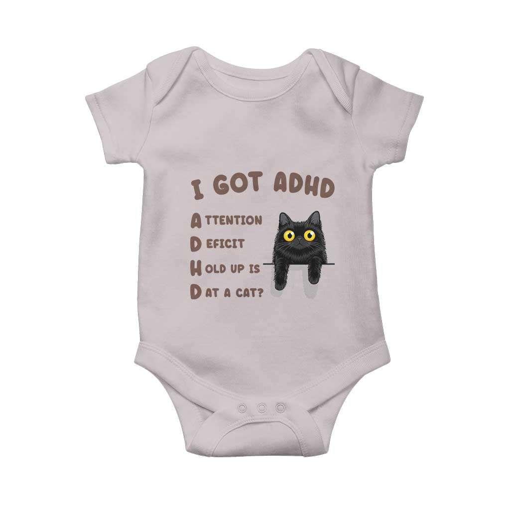 I Got ADHD is that A Cat Baby Onesie Funny Cat Lover
