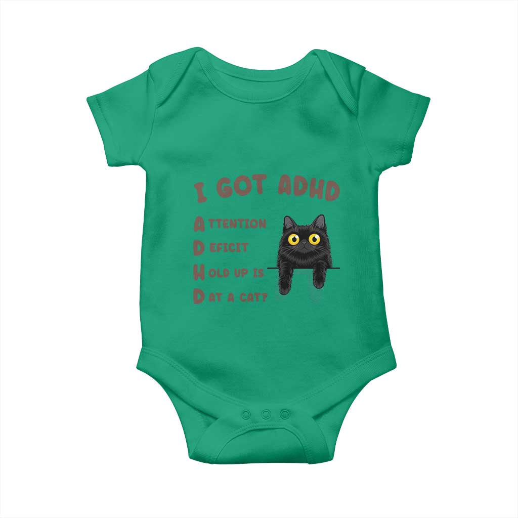 I Got ADHD is that A Cat Baby Onesie Funny Cat Lover