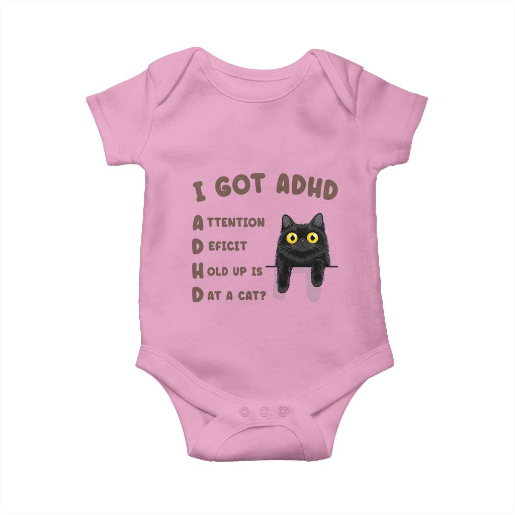 I Got ADHD is that A Cat Baby Onesie Funny Cat Lover