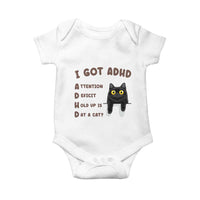 I Got ADHD is that A Cat Baby Onesie Funny Cat Lover