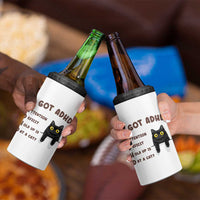 I Got ADHD is that A Cat 4 in 1 Can Cooler Tumbler Funny Cat Lover