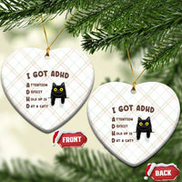 I Got ADHD is that A Cat Ceramic Ornament Funny Cat Lover