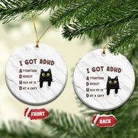 I Got ADHD is that A Cat Ceramic Ornament Funny Cat Lover