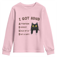 I Got ADHD is that A Cat Youth Sweatshirt Funny Cat Lover