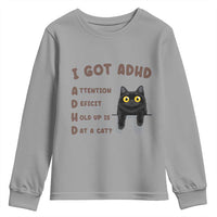 I Got ADHD is that A Cat Youth Sweatshirt Funny Cat Lover