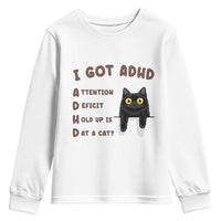 I Got ADHD is that A Cat Youth Sweatshirt Funny Cat Lover