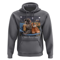 Funny Punch Monkey Baseball Hoodie I Live Here Now Ballpark Graphic