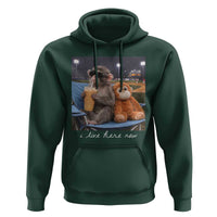 Funny Punch Monkey Baseball Hoodie I Live Here Now Ballpark Graphic