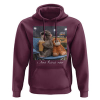 Funny Punch Monkey Baseball Hoodie I Live Here Now Ballpark Graphic