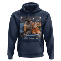Funny Punch Monkey Baseball Hoodie I Live Here Now Ballpark Graphic
