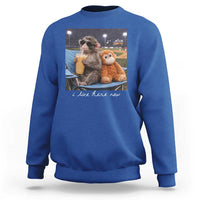 Funny Punch Monkey Baseball Sweatshirt I Live Here Now Ballpark Graphic