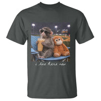 Funny Punch Monkey Baseball T Shirt I Live Here Now Ballpark Graphic
