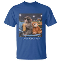 Funny Punch Monkey Baseball T Shirt I Live Here Now Ballpark Graphic
