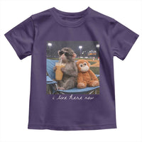 Funny Punch Monkey Baseball Toddler T Shirt I Live Here Now Ballpark Graphic