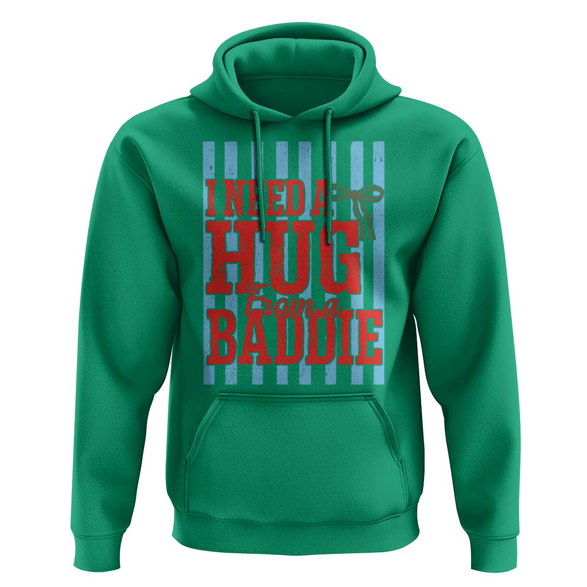 I Need A Hug from A Baddie Hoodie Retro Game Day Season Funny Saying Quote
