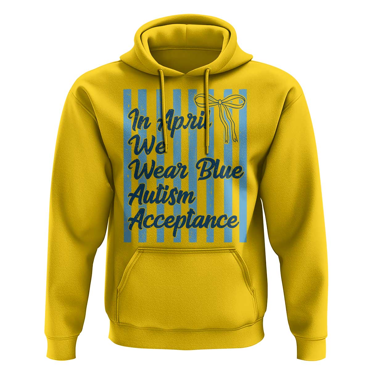 Autism Acceptance Hoodie In April We Wear Blue Support Neurodivergent