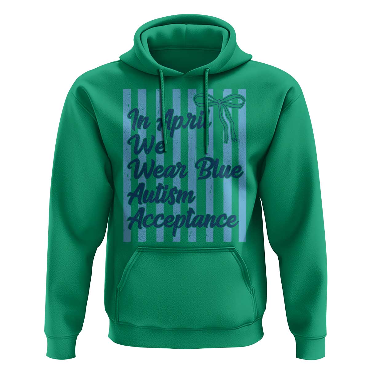 Autism Acceptance Hoodie In April We Wear Blue Support Neurodivergent