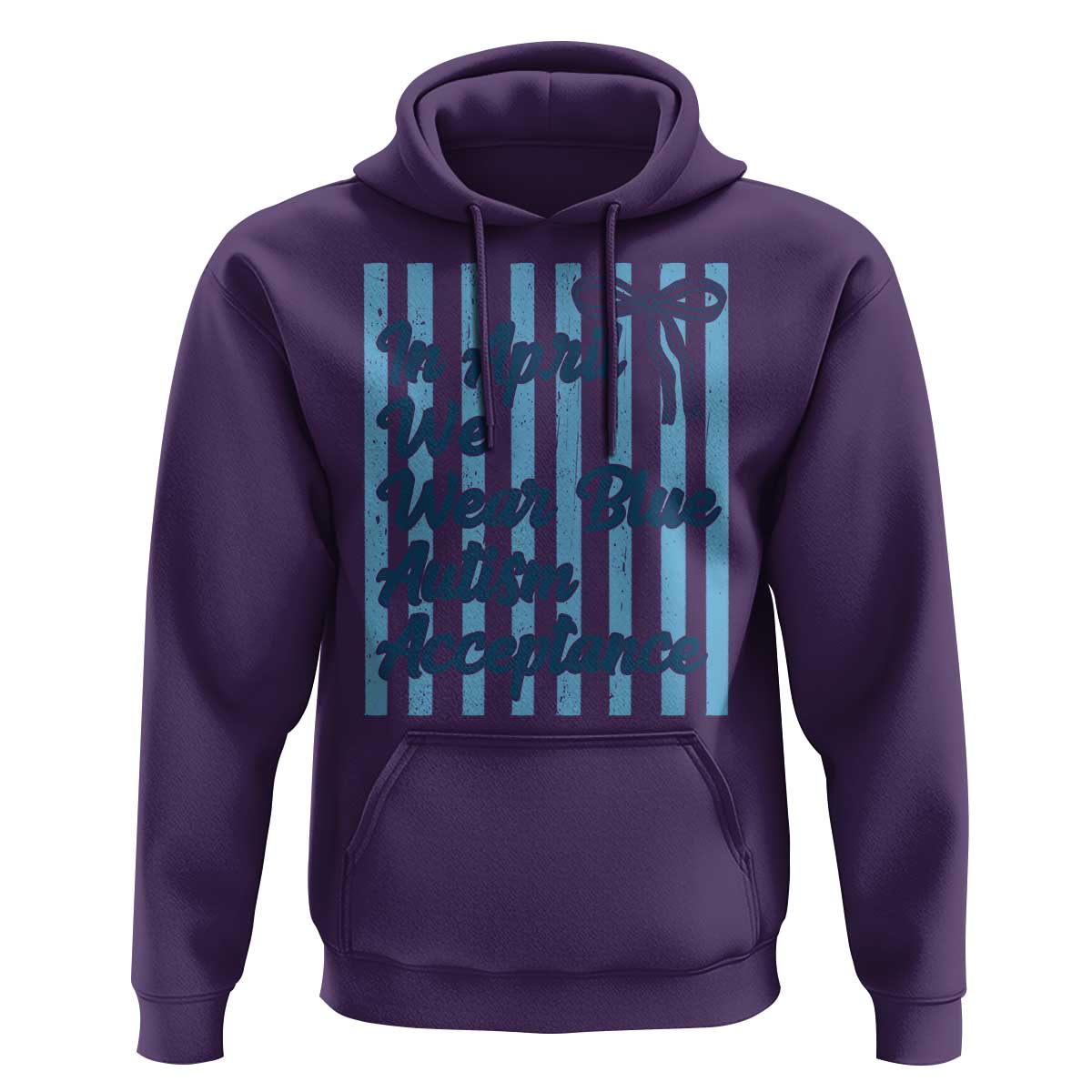Autism Acceptance Hoodie In April We Wear Blue Support Neurodivergent