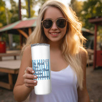 Autism Acceptance Skinny Tumbler In April We Wear Blue Support Neurodivergent