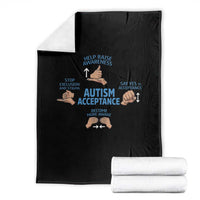 Autism Acceptance Throw Blanket Hand Neurodiversity SPED Teacher