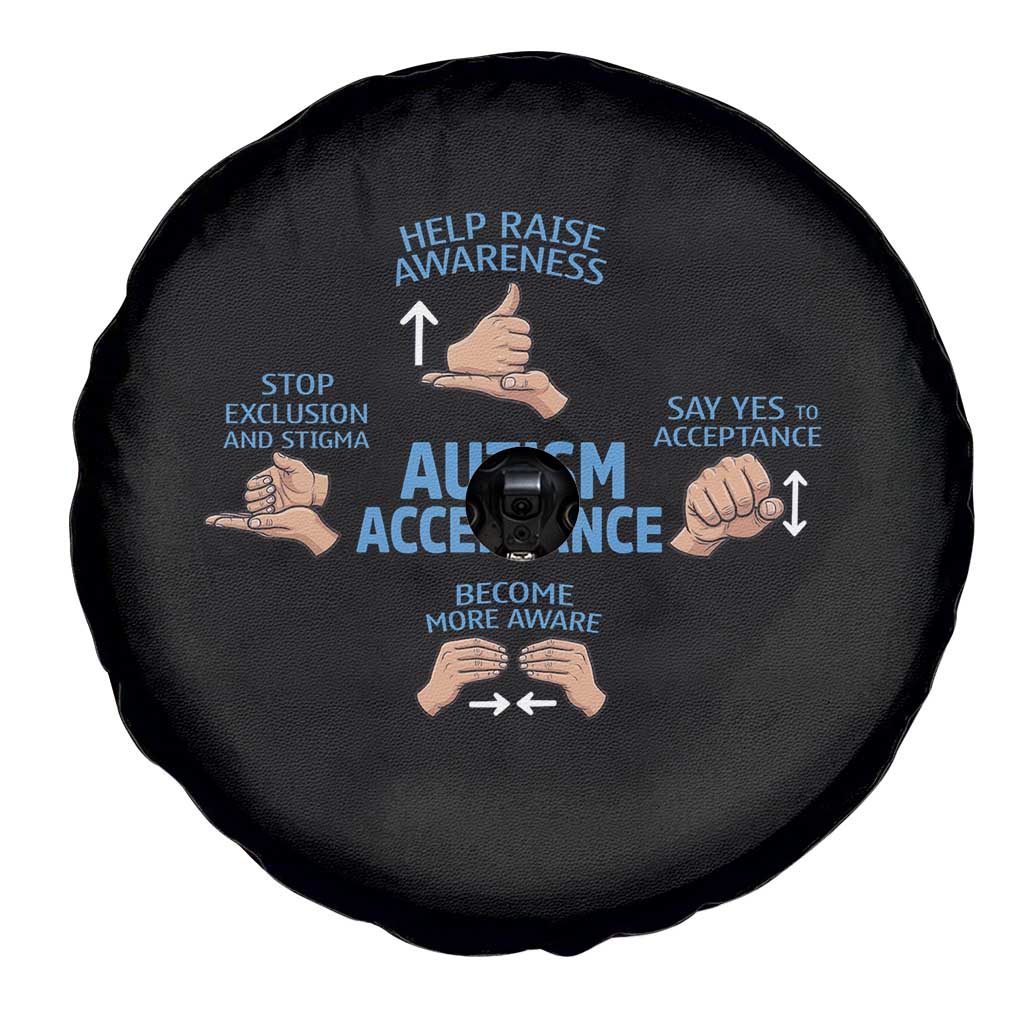 Autism Acceptance Spare Tire Cover Hand Neurodiversity SPED Teacher