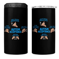 Autism Acceptance 4 in 1 Can Cooler Tumbler Hand Neurodiversity SPED Teacher