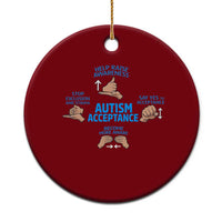 Autism Acceptance Ceramic Ornament Hand Neurodiversity SPED Teacher