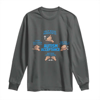 Autism Acceptance Long Sleeve Shirt Hand Neurodiversity SPED Teacher