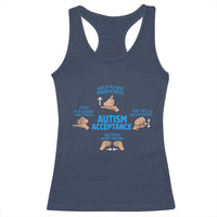 Autism Acceptance Racerback Tank Top Hand Neurodiversity SPED Teacher