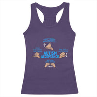 Autism Acceptance Racerback Tank Top Hand Neurodiversity SPED Teacher