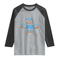 Autism Acceptance Raglan Shirt Hand Neurodiversity SPED Teacher