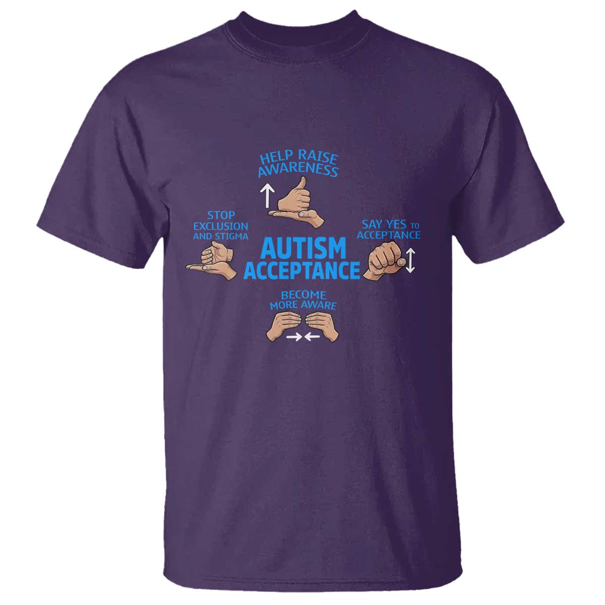 Autism Acceptance T Shirt Hand Neurodiversity SPED Teacher