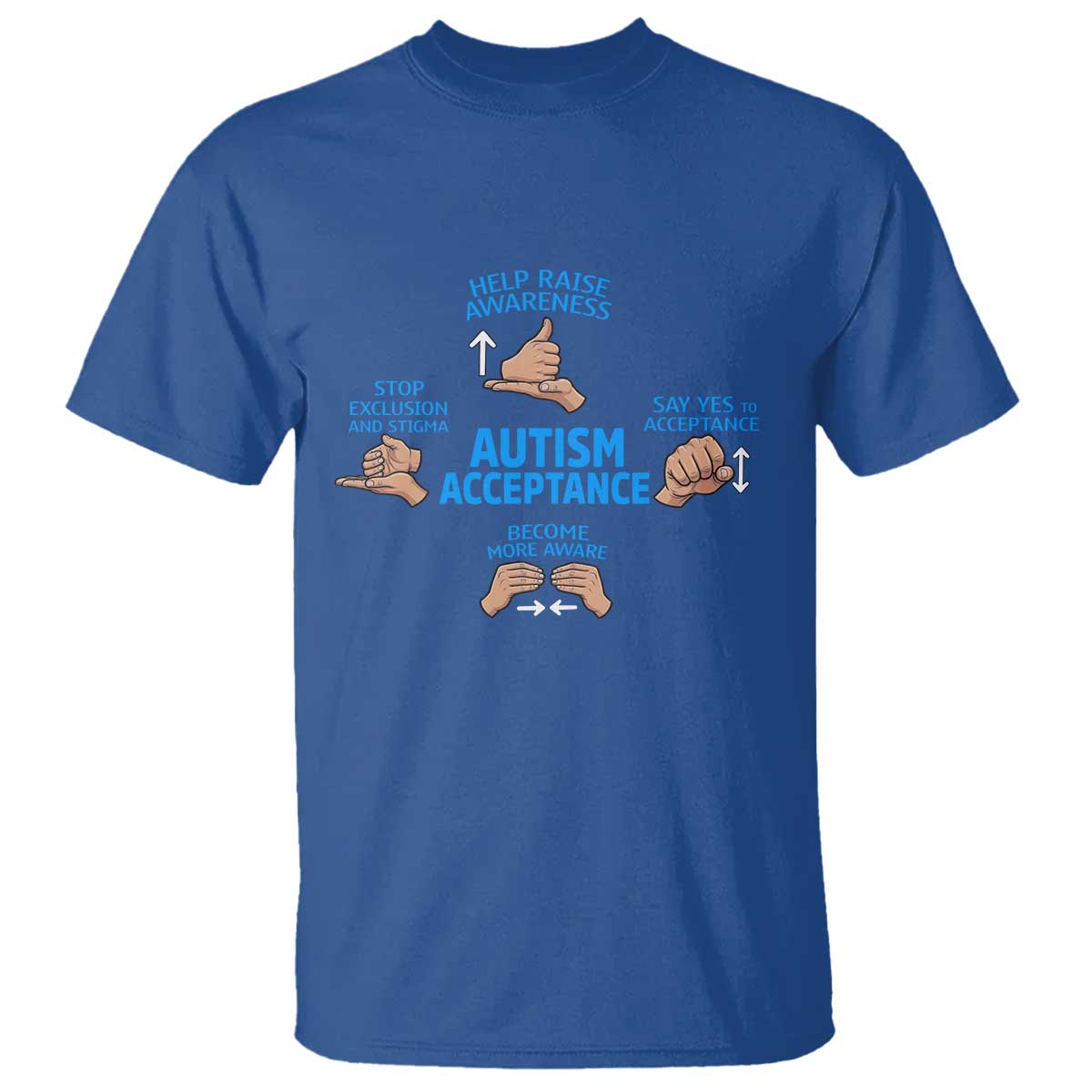 Autism Acceptance T Shirt Hand Neurodiversity SPED Teacher