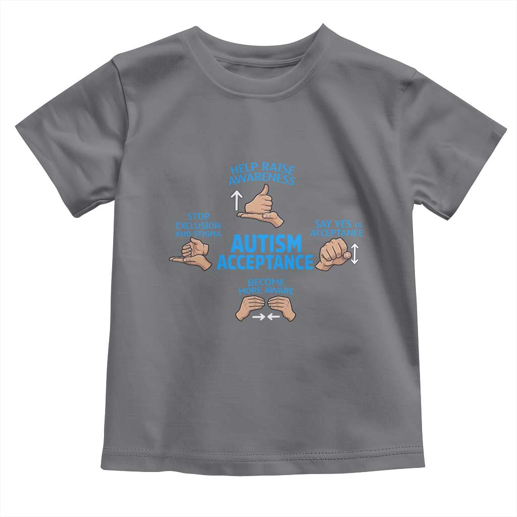 Autism Acceptance Toddler T Shirt Hand Neurodiversity SPED Teacher
