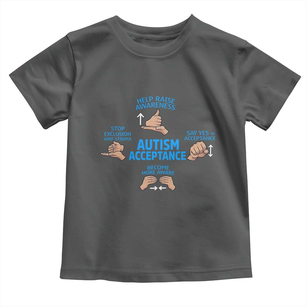 Autism Acceptance Toddler T Shirt Hand Neurodiversity SPED Teacher
