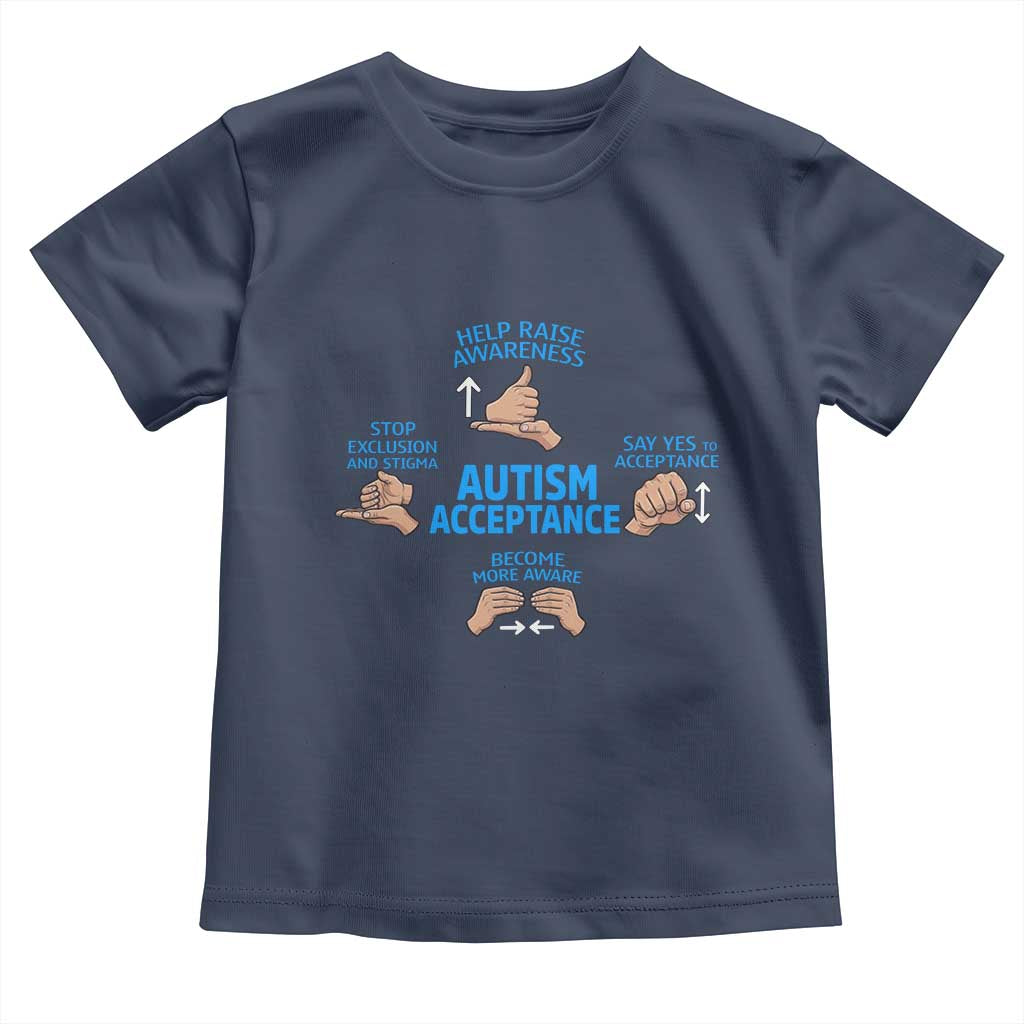 Autism Acceptance Toddler T Shirt Hand Neurodiversity SPED Teacher