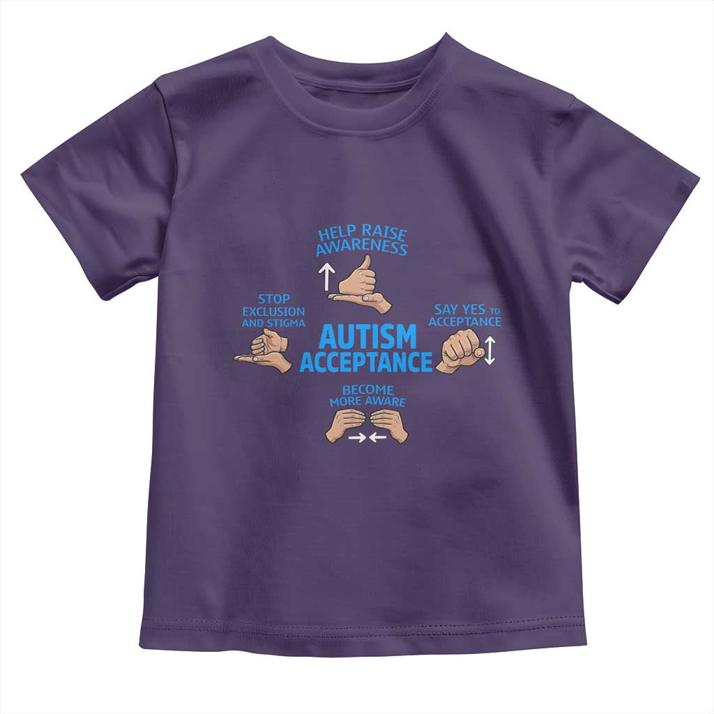 Autism Acceptance Toddler T Shirt Hand Neurodiversity SPED Teacher