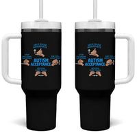 Autism Acceptance Tumbler With Handle Hand Neurodiversity SPED Teacher