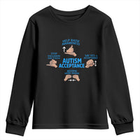 Autism Acceptance Youth Sweatshirt Hand Neurodiversity SPED Teacher