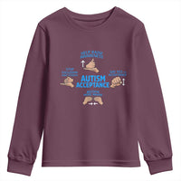 Autism Acceptance Youth Sweatshirt Hand Neurodiversity SPED Teacher