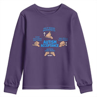Autism Acceptance Youth Sweatshirt Hand Neurodiversity SPED Teacher